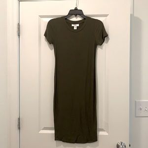 Motherhood Maternity XS Ribbed Olive Green Dress